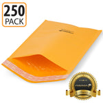 Fosmon #0 Extra Wide Kraft Bubble Mailer 6.5x10 6x10, Padded Strong Adhesive Shipping Mailing Envelopes for Book, Game, Jewelry, Gift, Cards