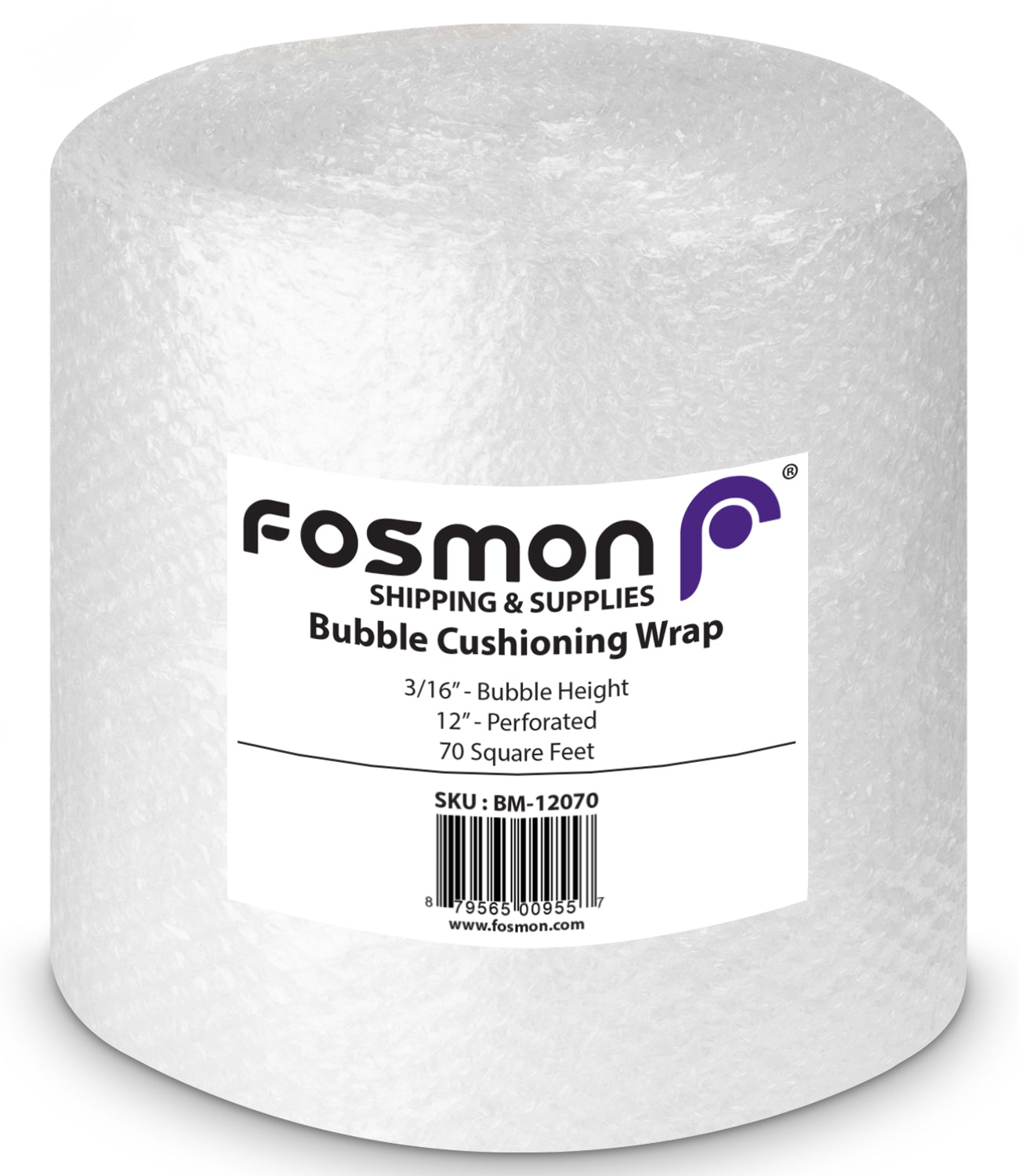 Bubble Cushioning Wrap Roll 12" x 70', Perforated Every 12" for Packaging, Shipping, Mailing & More