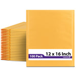 Fosmon 12x16 #6 Kraft Bubble Mailer, Padded Shipping Envelopes for Book, Magazine, Documents