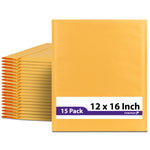 Fosmon 12x16 #6 Kraft Bubble Mailer, Padded Shipping Envelopes for Book, Magazine, Documents