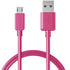 VIVID 2.1v Micro USB Round Sync and Charge Cable 3 ft 4 inches / 40 inches - Hot Pink