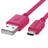 VIVID 2.1v Micro USB Round Sync and Charge Cable 3 ft 4 inches / 40 inches - Hot Pink