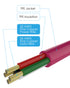 VIVID 2.1v Micro USB Round Sync and Charge Cable 6 feet / 72 inches - Hot Pink
