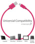 VIVID 2.1v Micro USB Round Sync and Charge Cable 6 feet / 72 inches - Hot Pink