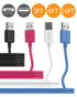 VIVID 2.1v Micro USB Round Sync and Charge Cable 6 feet / 72 inches - Hot Pink