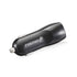 Dual Port (1A & 2A) USB Micro Vehicle Charger - Black