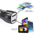 Dual Port (1A & 2A) USB Micro Vehicle Charger - Black