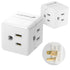 6 Outlet Grounded Wall Tap Power Adapter Surge Protector 15A - 1200 Joules - 125VAC 15A -White