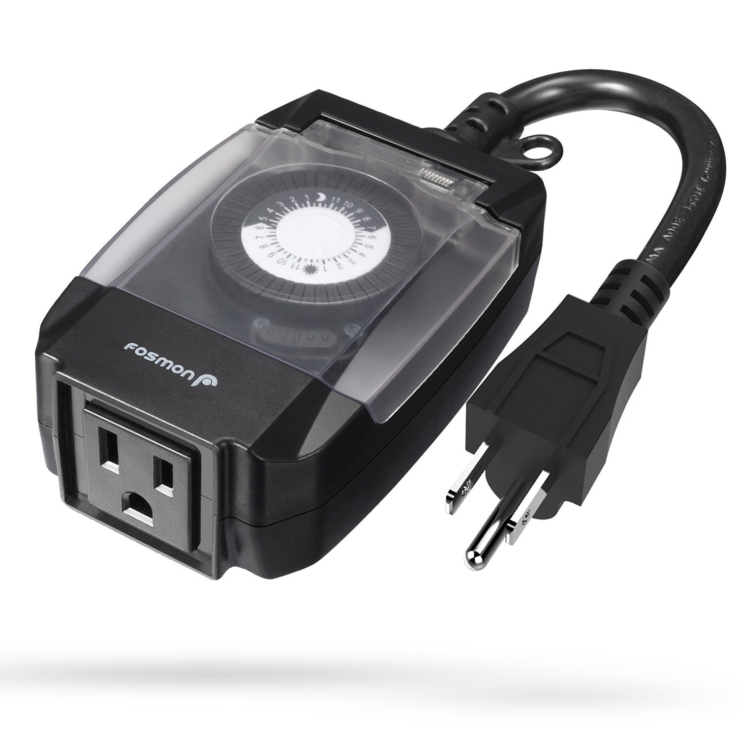 Fosmon Outdoor Light Timer Outlet Waterproof, 24 Hour Plug in Mechanic