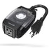 24-Hour Outdoor Mechanical 1 Outlet Light Timer -Black