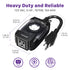 24-Hour Outdoor Mechanical 1 Outlet Light Timer -Black