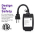 24-Hour Outdoor Mechanical 1 Outlet Light Timer -Black