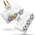 [ETL Listed] AC125V/15A/60Hz 3-Outlet US Swivel Wall Tap - White