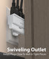 [ETL Listed] AC125V/15A/60Hz 3-Outlet US Swivel Wall Tap - White