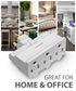 [ETL Listed] AC125V/15A/60Hz 3-Outlet US Swivel Wall Tap - White