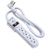 [ETL Listed] AC125V/15A/60Hz 490J 4-Outlet US Power Strip with Flat Plug and 3FT Power Cord - White