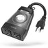 24 Hour Outdoor Mechanical 2 Outlet Light Timer Black