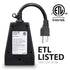 24 Hour Outdoor Mechanical 2 Outlet Light Timer Black