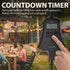 [ETL Listed] 125V/15A Outdoor Digital 7 Day Programmable Timer, countdown settings, w/ 3 US Socket Outlet – Black