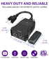 WavePoint [ETL Listed] 125V/15A 25M Outdoor Wireless Remote Control US 2 Outlet Black