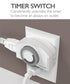 [ETL Listed] 125v/15A/60Hz 24 hour Indoor Mechanical Timer for One US Polarized Outlet (2 Prongs) White