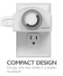 [ETL Listed] 125v/15A/60Hz 24 hour Indoor Mechanical Timer for One US Polarized Outlet (2 Prongs) White