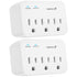 [ETL Listed] 125V/15A/60Hz 3 Outlet Wall Mount Surge Protector (1,200J), w/ Ground Indicator