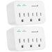 Fosmon Refrigerator Surge Protector, 3 Outlet Heavy Duty Appliance Surge Protector with High Joules for Fridge, Microwave, Washing Machine, Garage Door, 1200J, 1875 Watts, 3 Prong, ETL Listed- 2 Pack
