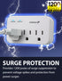 [ETL Listed] 125V/15A/60Hz 3 Outlet Wall Mount Surge Protector (1,200J), w/ Ground Indicator