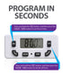 [ETL Listed] 125V/15A/60Hz 24 Hour Programmable Timer for Single Polarized Outlet w/ 1 On/Off Program Setting White