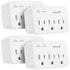 [ETL Listed] 125V/15A/60Hz 3-Outlet Wall Mout Surge Protector (1,200J), w/ Ground Indicator - White