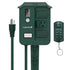 Fosmon [UL Listed] 125V/15A/60Hz Outdoor 6-Grounded Weatherproof Stake Timer w/ Remote - Green