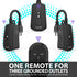 [UL Listed] 13A/125v Outdoor/Indoor Wireless Remote Control Outlet Kit w/ Individual On/Off Controls (3 Receiver, 1 remote) – Black