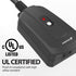[UL Listed] 13A/125v Outdoor/Indoor Wireless Remote Control Outlet Kit w/ Individual On/Off Controls (3 Receiver, 1 remote) – Black
