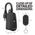 Fosmon Outdoor Wireless Remote Control Outlet, Heavy Duty Waterproof Electrical Plug-in Light Switch, 3-Prong, 100ft Range, Grounded, 3 Receivers, 1 Remote - UL Listed