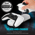 Dual Charging Station w/ LED Indicator for PS5 DualSense Controllers - White