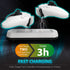 Dual Charging Station w/ LED Indicator for PS5 DualSense Controllers - White