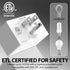 WavePoint [ETL Listed] 125V/15A Wireless Outlet Plug with Wall Switch & Braille (On/Off) Mark White