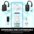 WavePoint [ETL Listed] 125V/15A Wireless Outlet Plug with Wall Switch & Braille (On/Off) Mark White