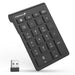 2.4 GHz Wireless Numeric Keypad 22 Keys Black