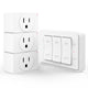 Fosmon Wireless Remote Control Outlet Plug Indoor, Battery Operated Light Switch with Braille On/Off Mark, for Lights, Christmas Tree, No Interference, 15A/1875W, No Wiring & Expandable - 3 Pack