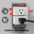 WavePoint [ETL Listed] 125V/15A Wireless Outlet Plug with 3 Button Wall Switch & Braille (On/Off) Mark White (3 US Outlet + 1 Remote Control w/ 3 buttons)