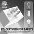 WavePoint [ETL Listed] 125V/15A Wireless Outlet Plug with 3 Button Wall Switch & Braille (On/Off) Mark White (3 US Outlet + 1 Remote Control w/ 3 buttons)