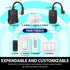 WavePoint [ETL Listed] 125V/15A Wireless Outlet Plug with 3 Button Wall Switch & Braille (On/Off) Mark White (3 US Outlet + 1 Remote Control w/ 3 buttons)