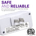 [ETL Listed] 125V/15A/60Hz Weekly Programmable Timer for Single Polarized Outlet w/ 10 On/Off Program Setting White