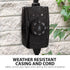 [ETL Listed] 125V/15A/60Hz Outdoor Timer w/Photocell Function, Dusk to Dawn, 2Hrs, 4Hrs, 6Hrs, &8Hrs, 1 Outlet with Remote Control Black