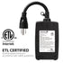 [ETL Listed] 125V/15A/60Hz Outdoor Timer w/Photocell Function, Dusk to Dawn, 2Hrs, 4Hrs, 6Hrs, &8Hrs, 1 Outlet with Remote Control Black