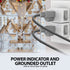 [ETL Listed] 125/15A 1 Outlet Surge Protector (245J) Adapter w/ On/Off switch White