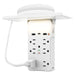 [ETL Listed] 125/15A 6 Outlet Wall Outlet Extender w/ Surge Protector (1,200J), x1 USB C, x2 USB A (Total:3.4A), Adjustable LED Night Light, & Shelf – White