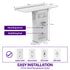 [ETL Listed] 125/15A 6 Outlet Wall Outlet Extender w/ Surge Protector (1,200J), x1 USB C, x2 USB A (Total:3.4A), Adjustable LED Night Light, & Shelf – White